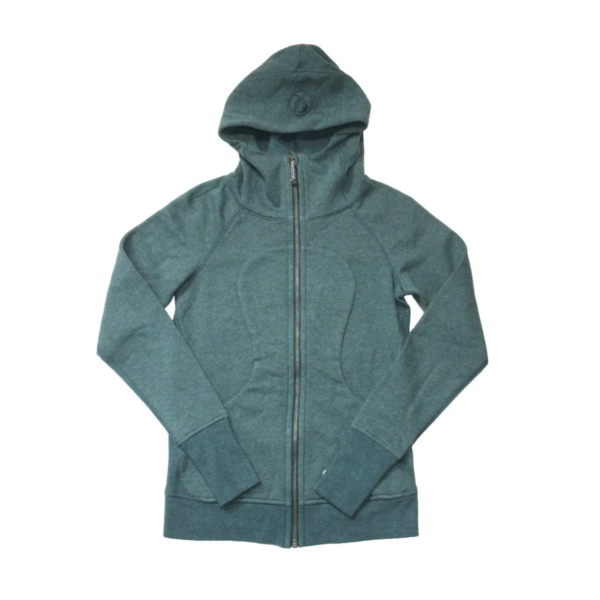Lululemon Scuba Hoodie Classic Cotton Fleece in Heathered Deep Green 6