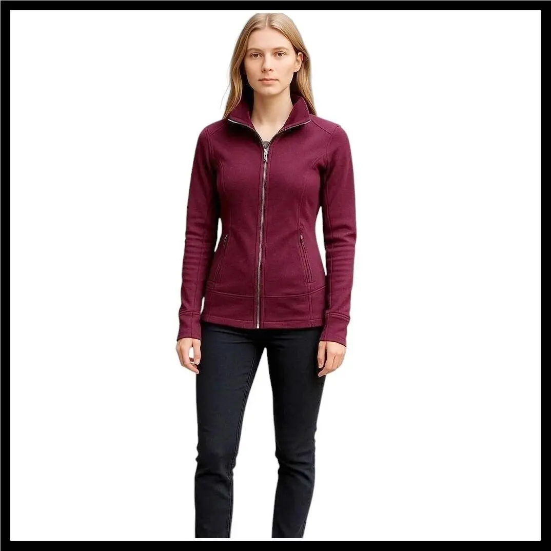 Lululemon Radiant Jacket Full Zip Thumbholes Athleisure Maroon Size 4