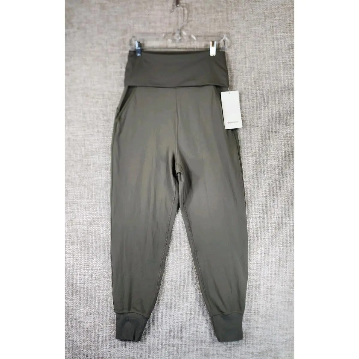 Lululemon Align Rib High Waist Jogger Womens 6 Olive Green Nulu Pockets