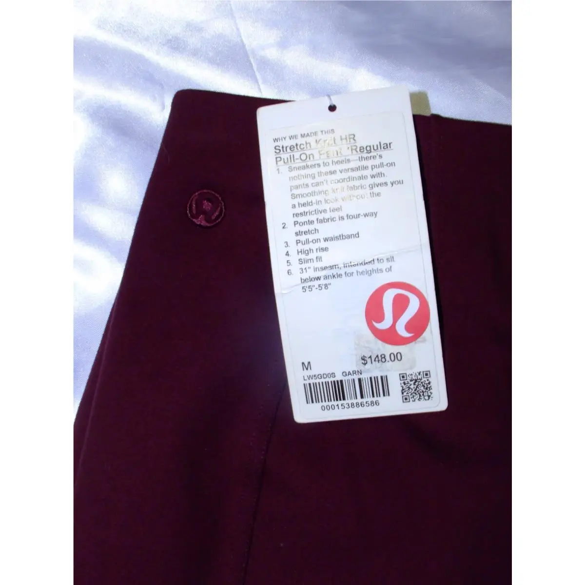 Lululemon clothing - Garnet 2