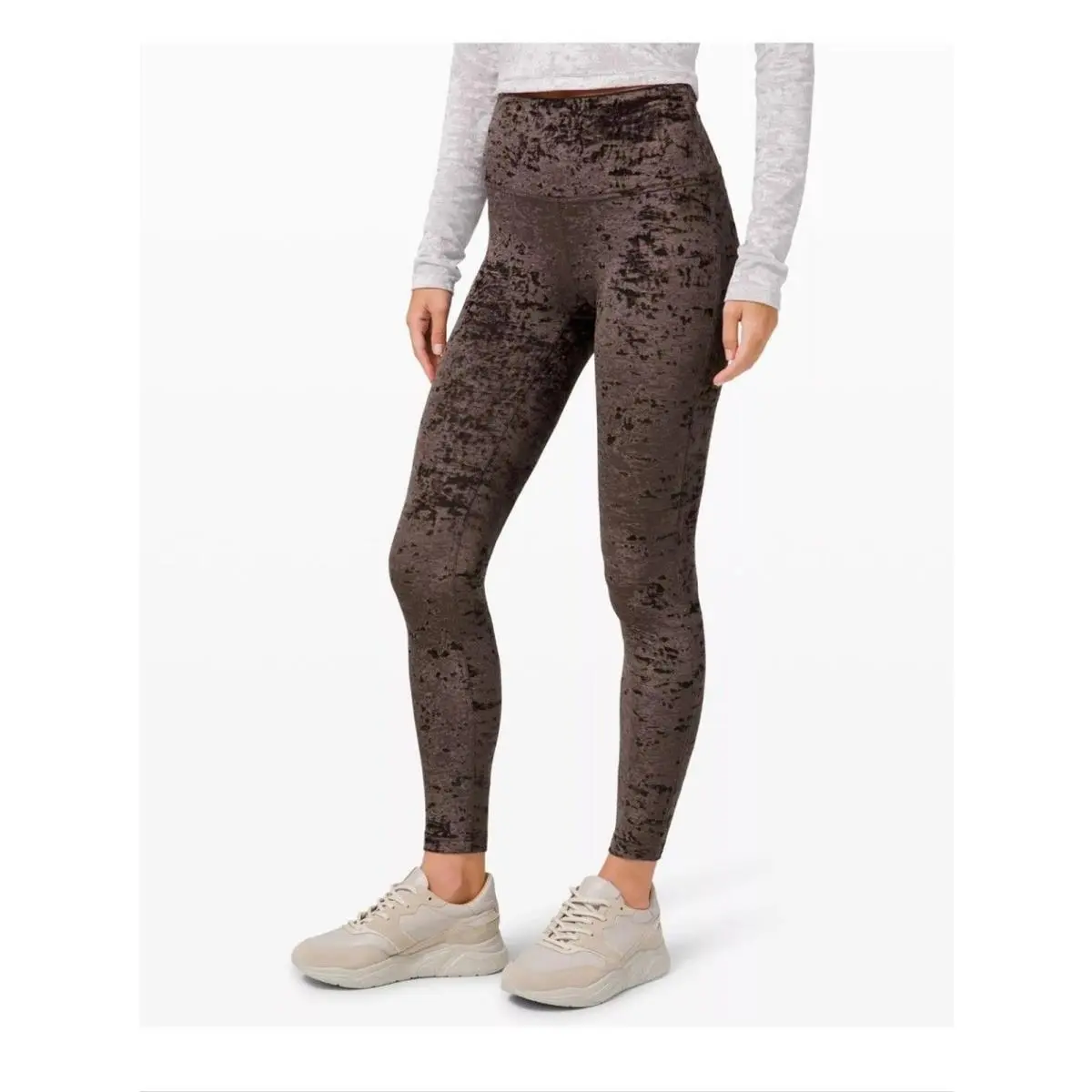 Lululemon Wunder Lounge High-rise Tight 28 Crushed Velvet French Press 4