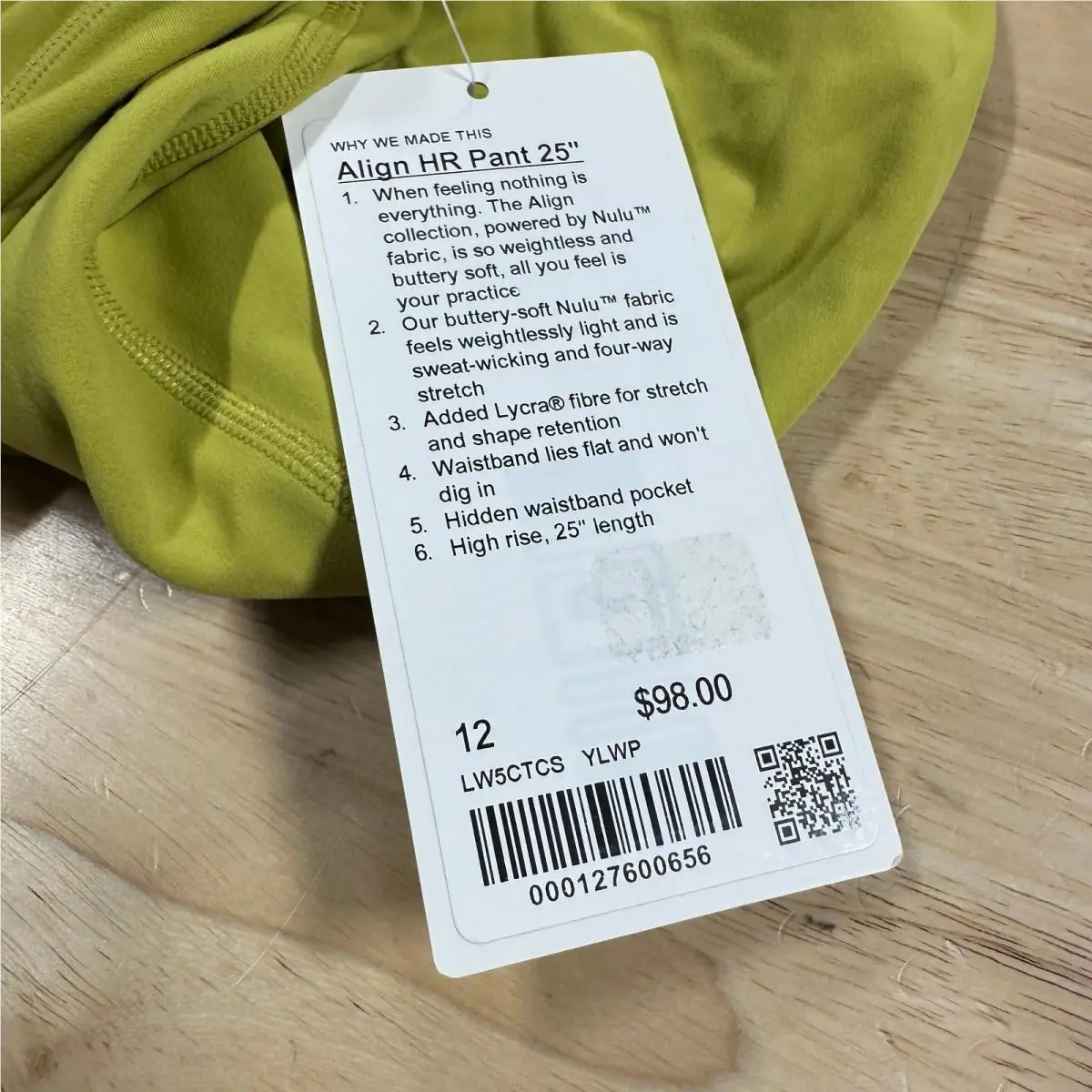 Lululemon clothing - Yellow 4