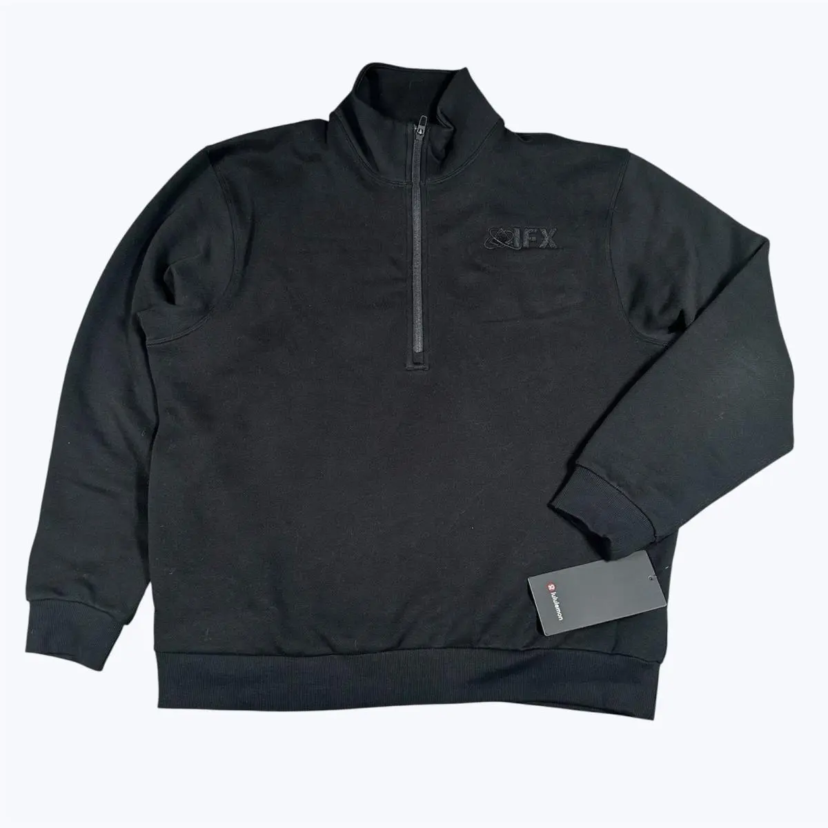 Lululemon Men`s M Steady State Half Zip Jet Black Fleece Lined Pullover