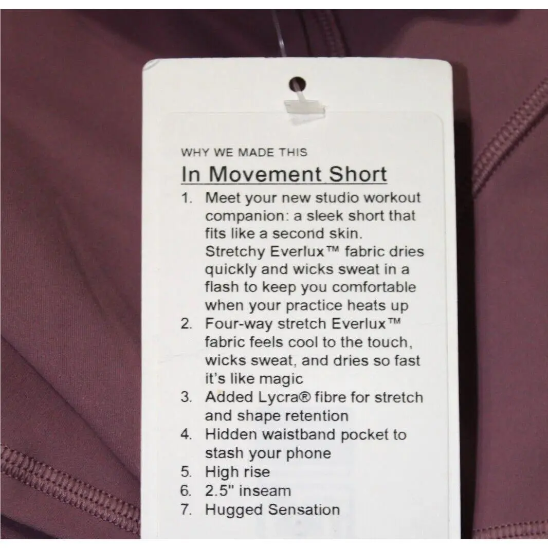 Lululemon clothing - In Movement Short - Movement Short - Pink 4