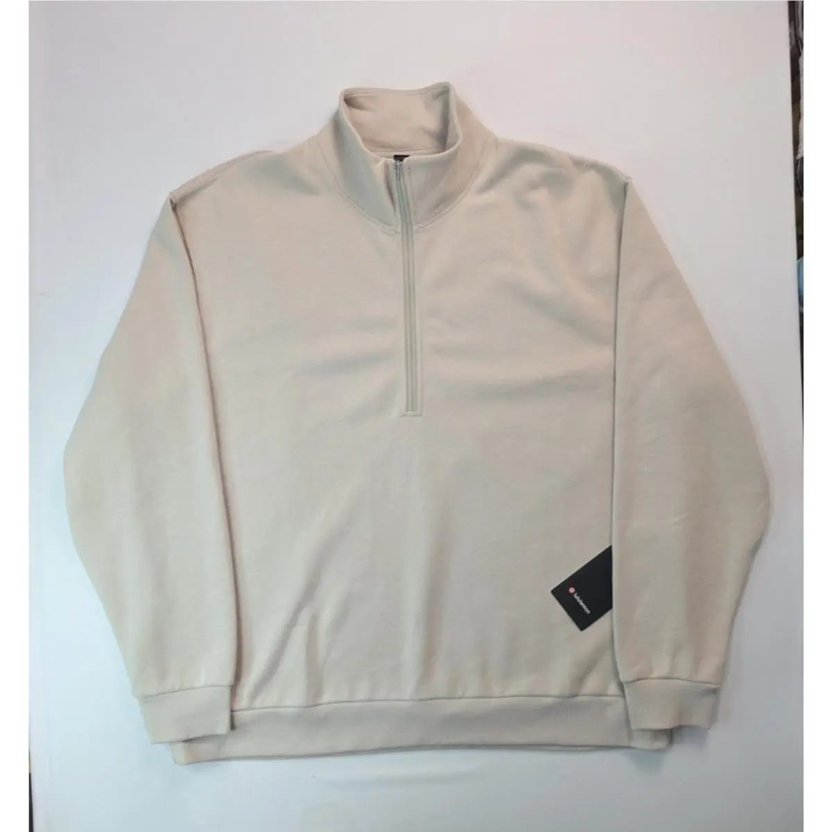 Lululemon Steady State 1/2 Half Zip Beige Pullover Mens Size Xxl 2XL