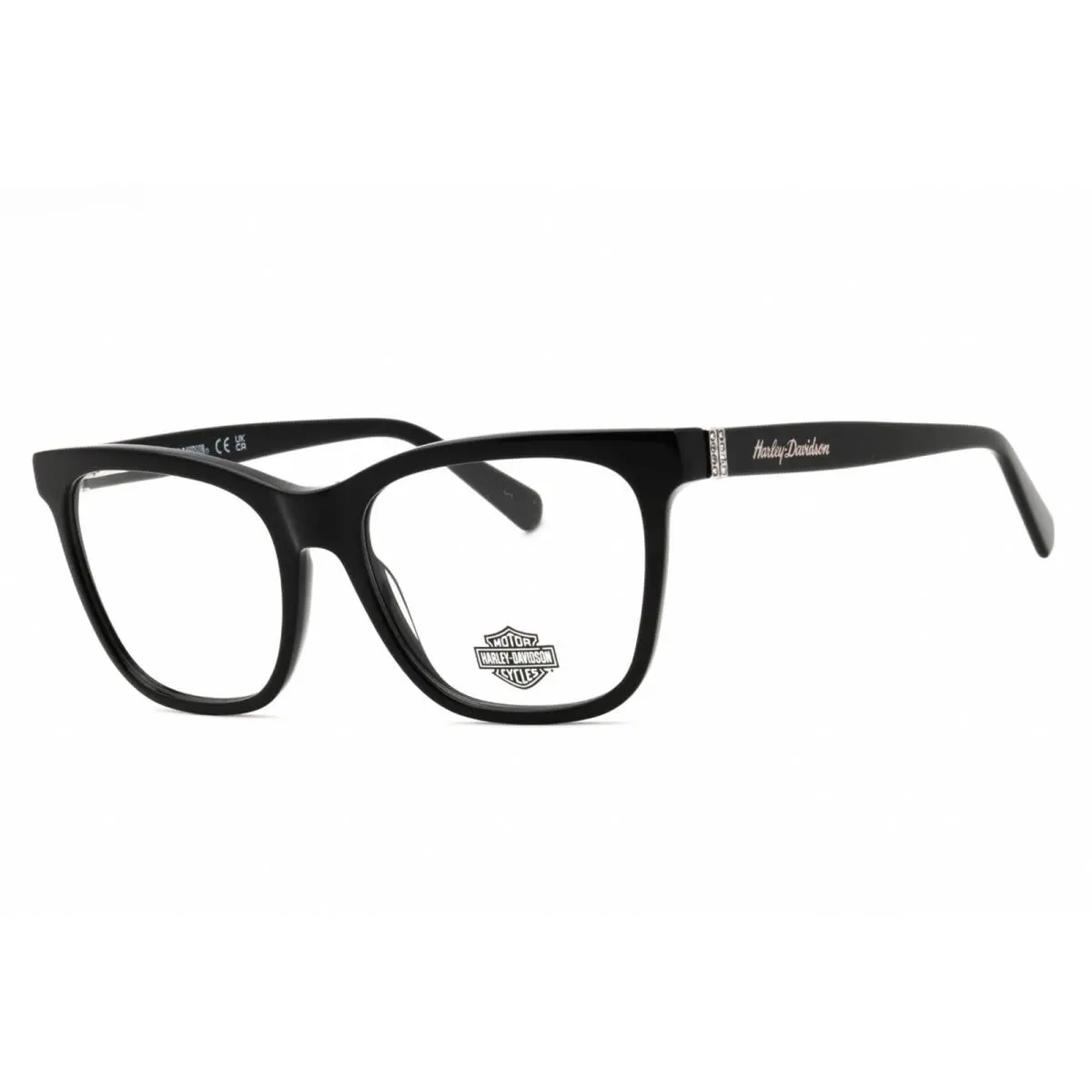 Men`s Eyeglasses Shiny Black Acetate Full Rim Frame HD50055 001 by Harley Davidson
