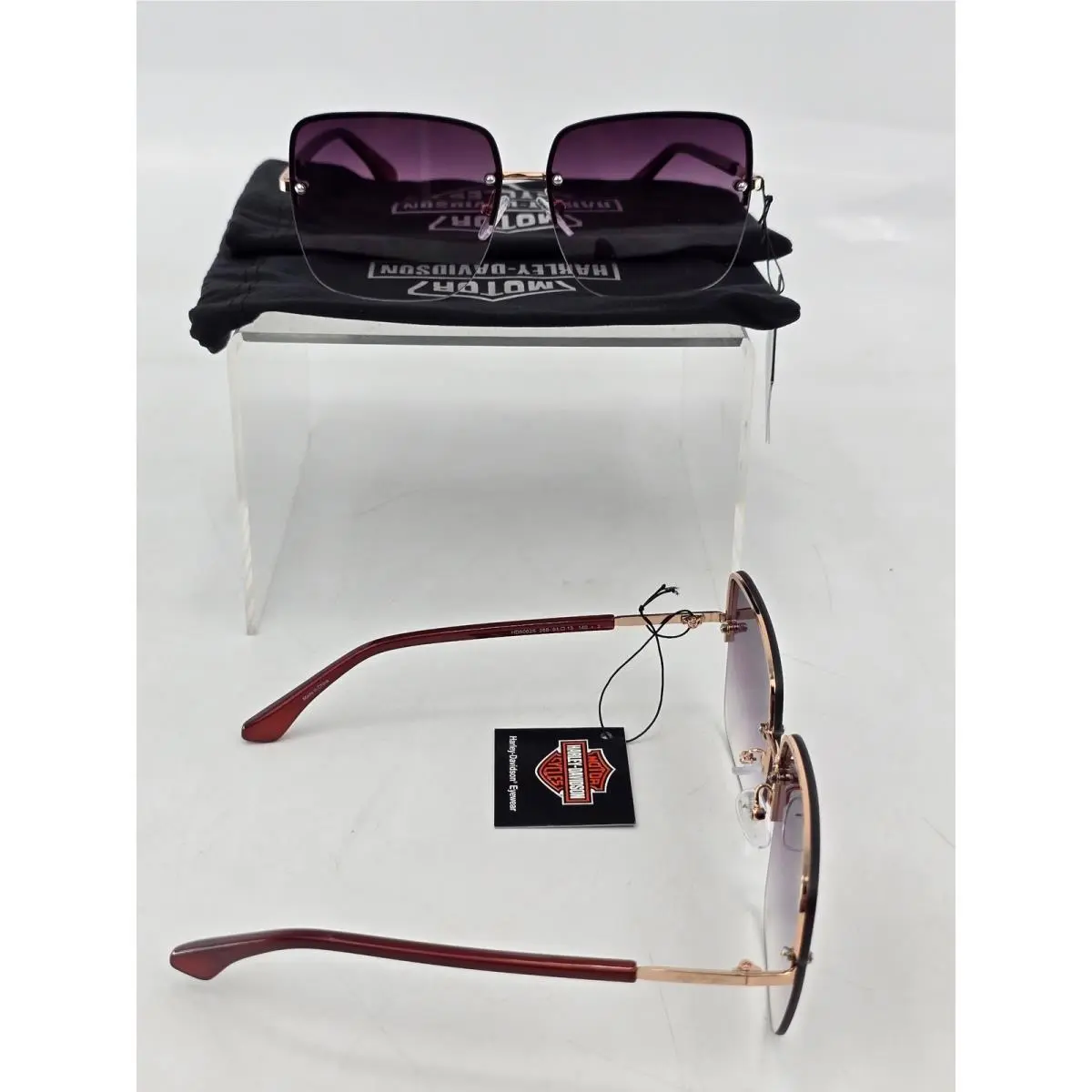 Harley-davidson Sunglasses Womens OS Purple Gradient Rimless HD5062S by Harley Davidson