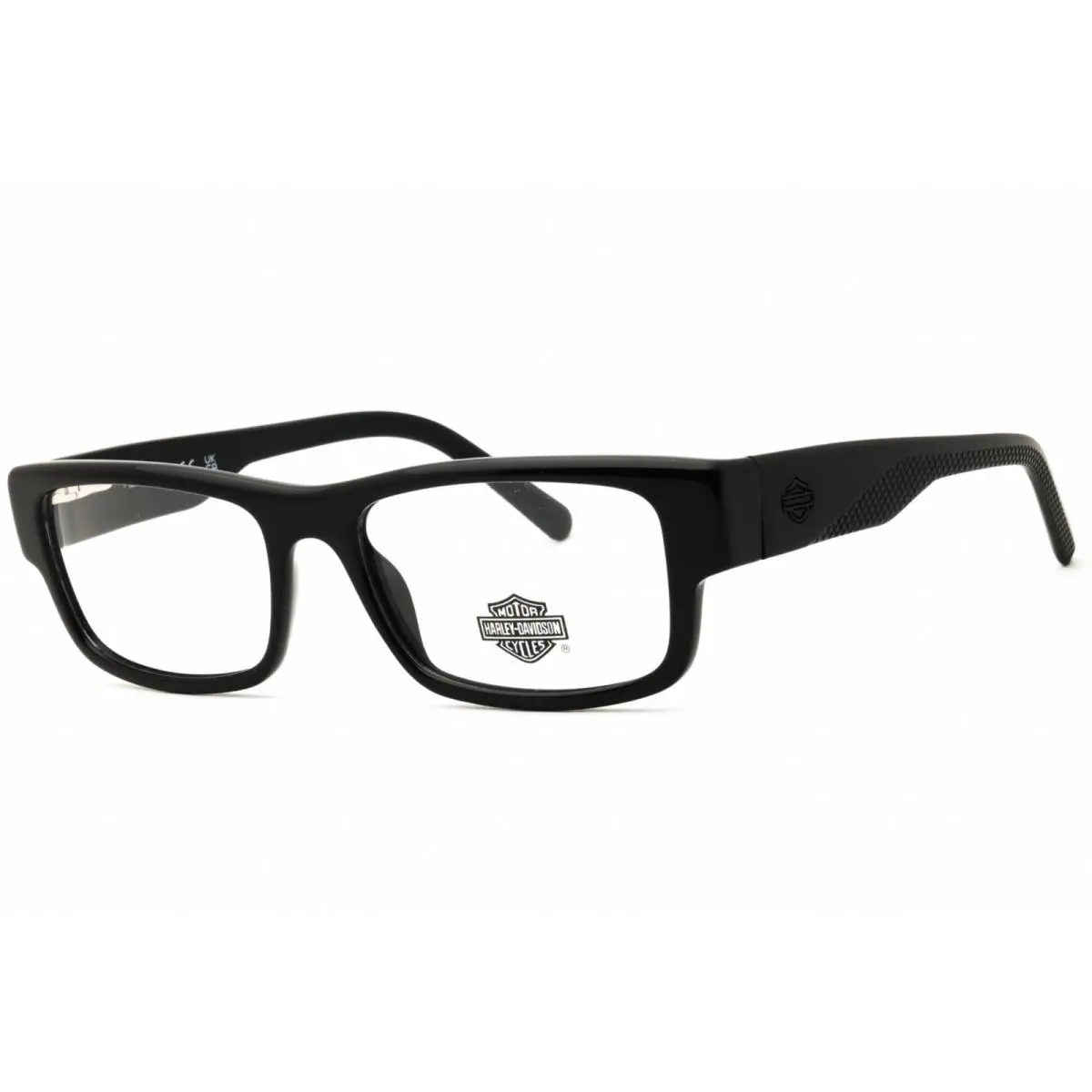 Men`s Eyeglasses Shiny Black Acetate Full Rim Frame HD50111 001 by Harley Davidson