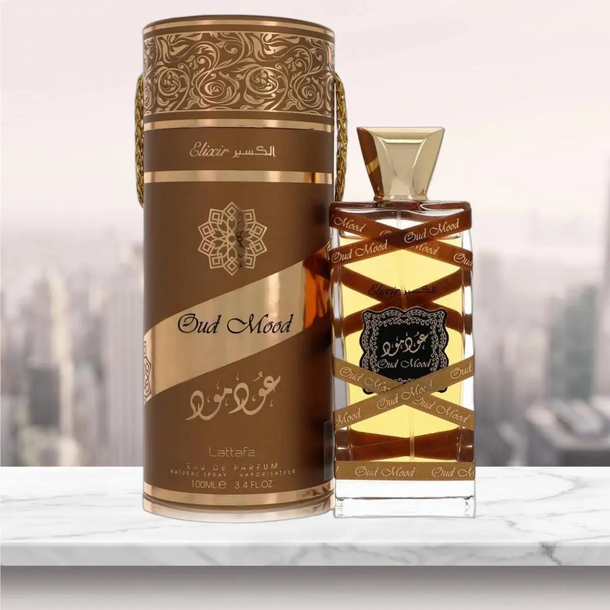 Lattafa Oud Mood Elixir Eau De Parfum Spray Unisex By Lattafa - 3.4 oz