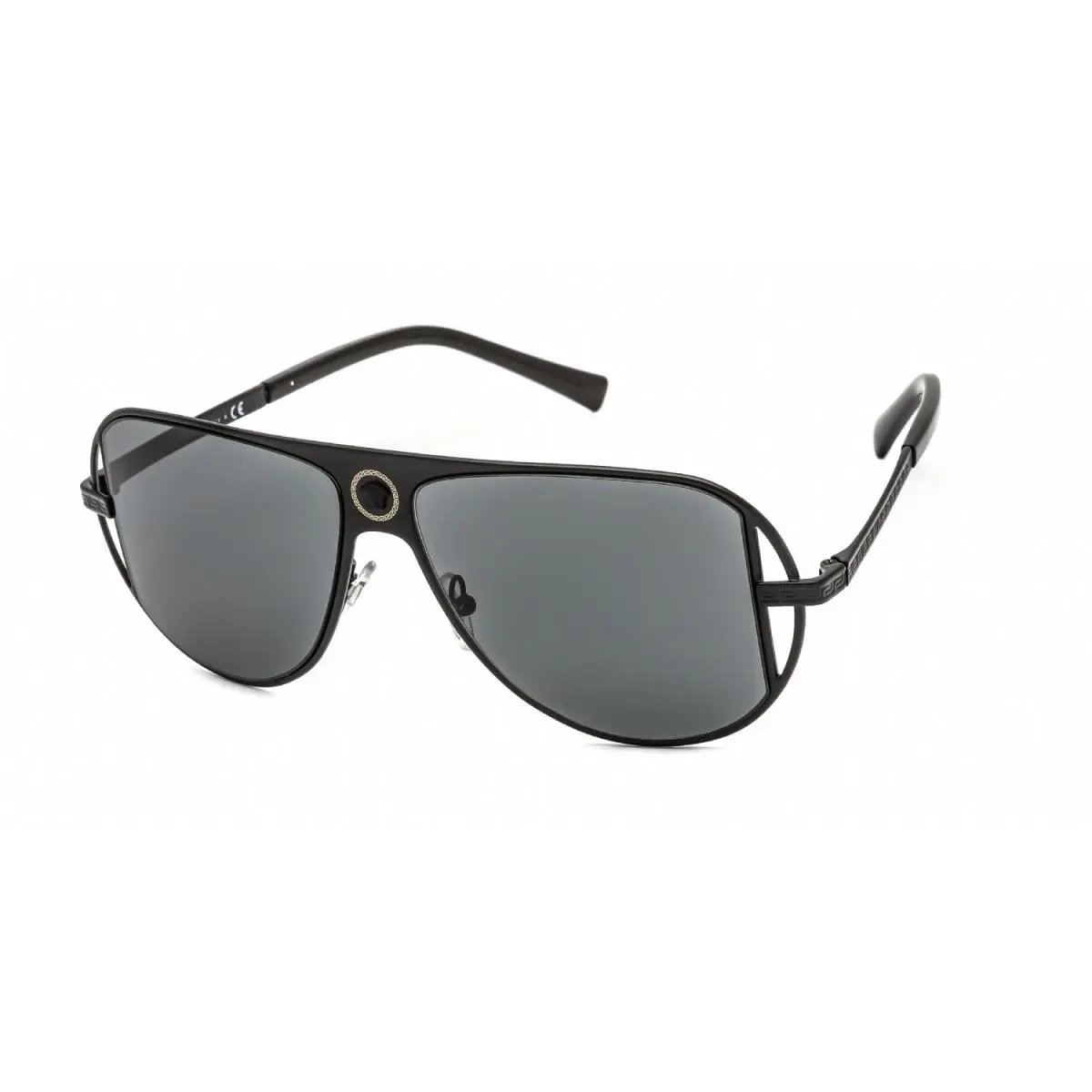 VE2212 100987 Sunglasses Black Frame Grey Lenses 57mm by Versace