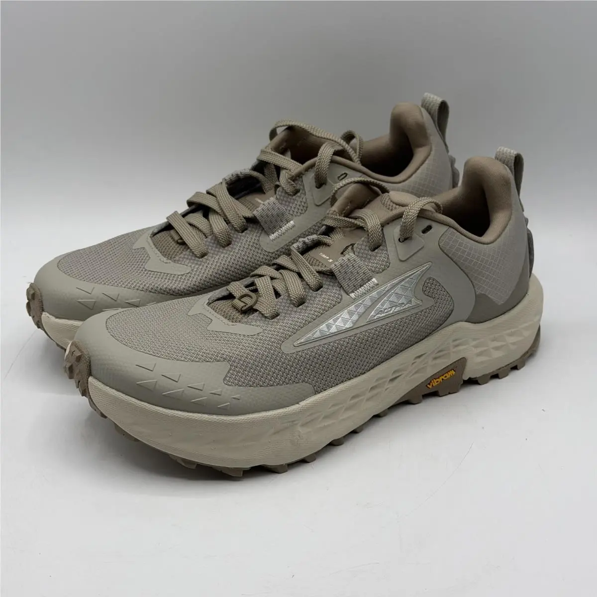 Womens Altra Timp 5 Size 7 Sand Trail Running Mesh Vibram Outsole Shoes
