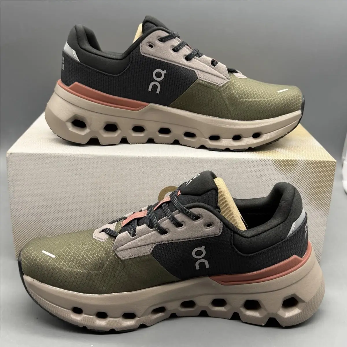 On-Running shoes - On Cloudrunner 2 Waterproof - Cloudrunner Waterproof - 3WE10142131 - Olive/Mahogany (UPC: 7630867896404) 1