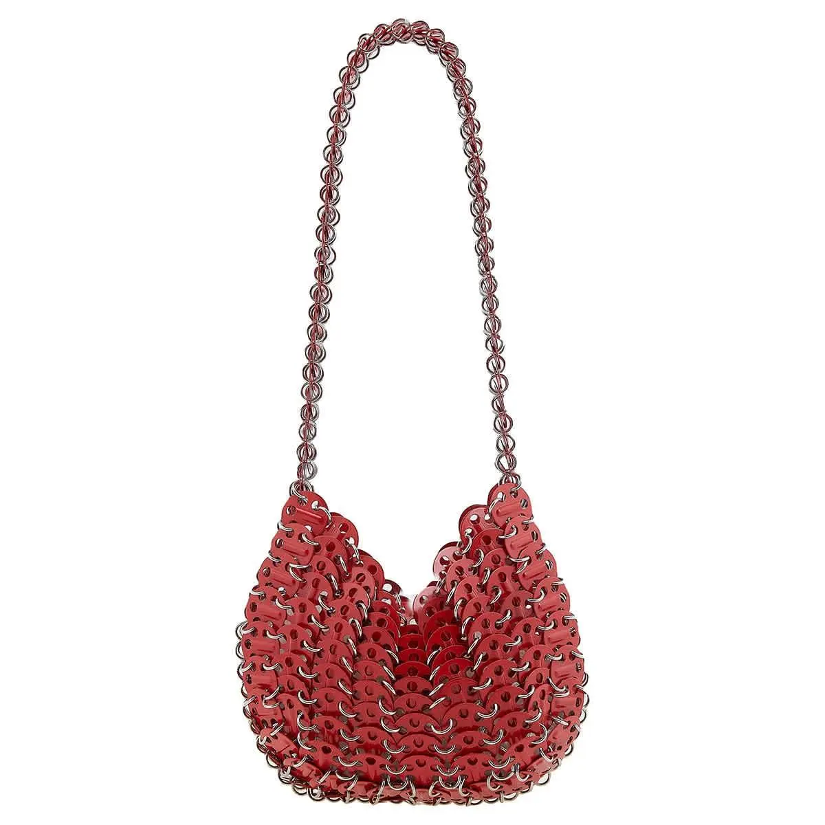 Red 1969 Moon Shoulder Bag 23PSS0337MET421 by Paco Rabanne