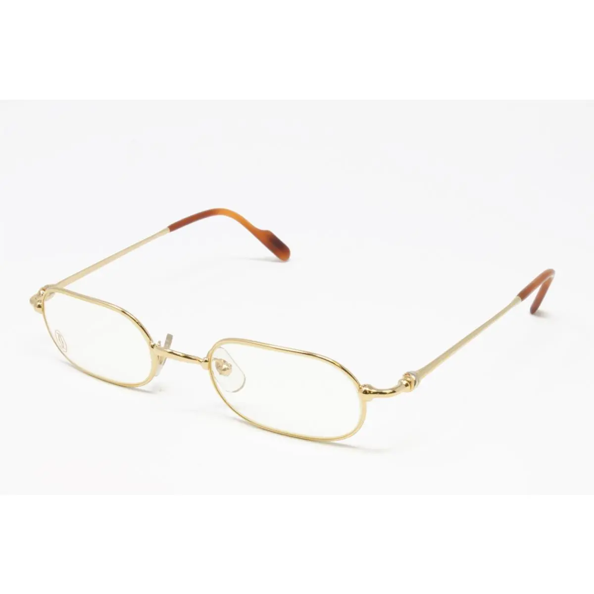Cartier Eyeglasses Orfy Cerc. Pale Gold 48mm Metal Frame Vintage T8100351