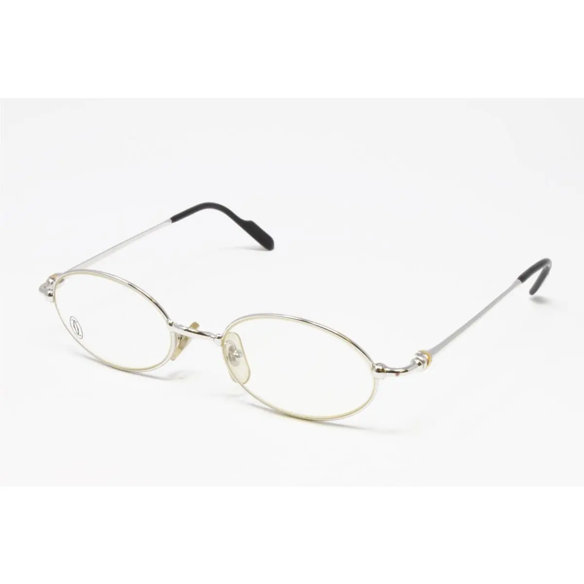 Cartier Eyeglasses Fila-o Cerc. Platinum 47mm Metal Vintage Frame T8100368