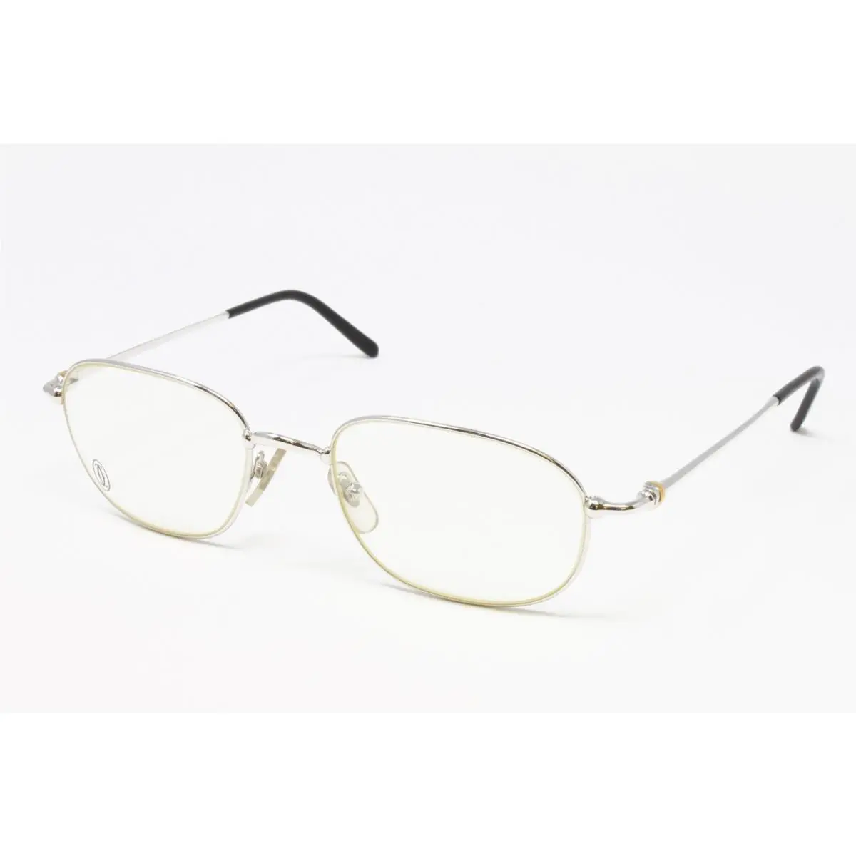 Cartier Eyeglasses Vesta Smooth Platinum 53mm Metal Vintage Frame T8100497