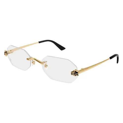 Cartier CT059O 001 Panthere Rimless Gold Eyeglasses Frames Made In Italy