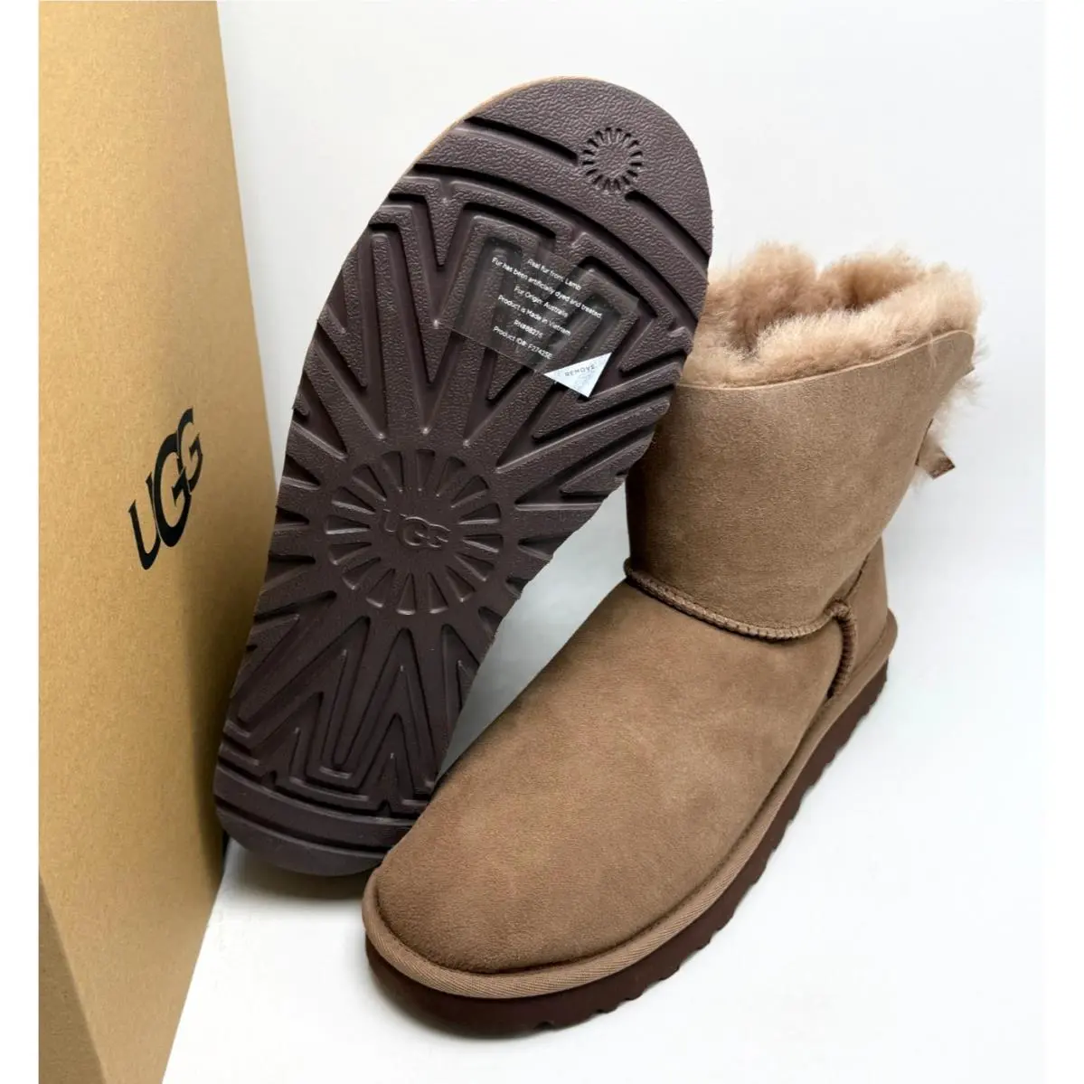UGG shoes - UGG Mini Bailey Bow II - 1016501RYK - Rocky Oak 5