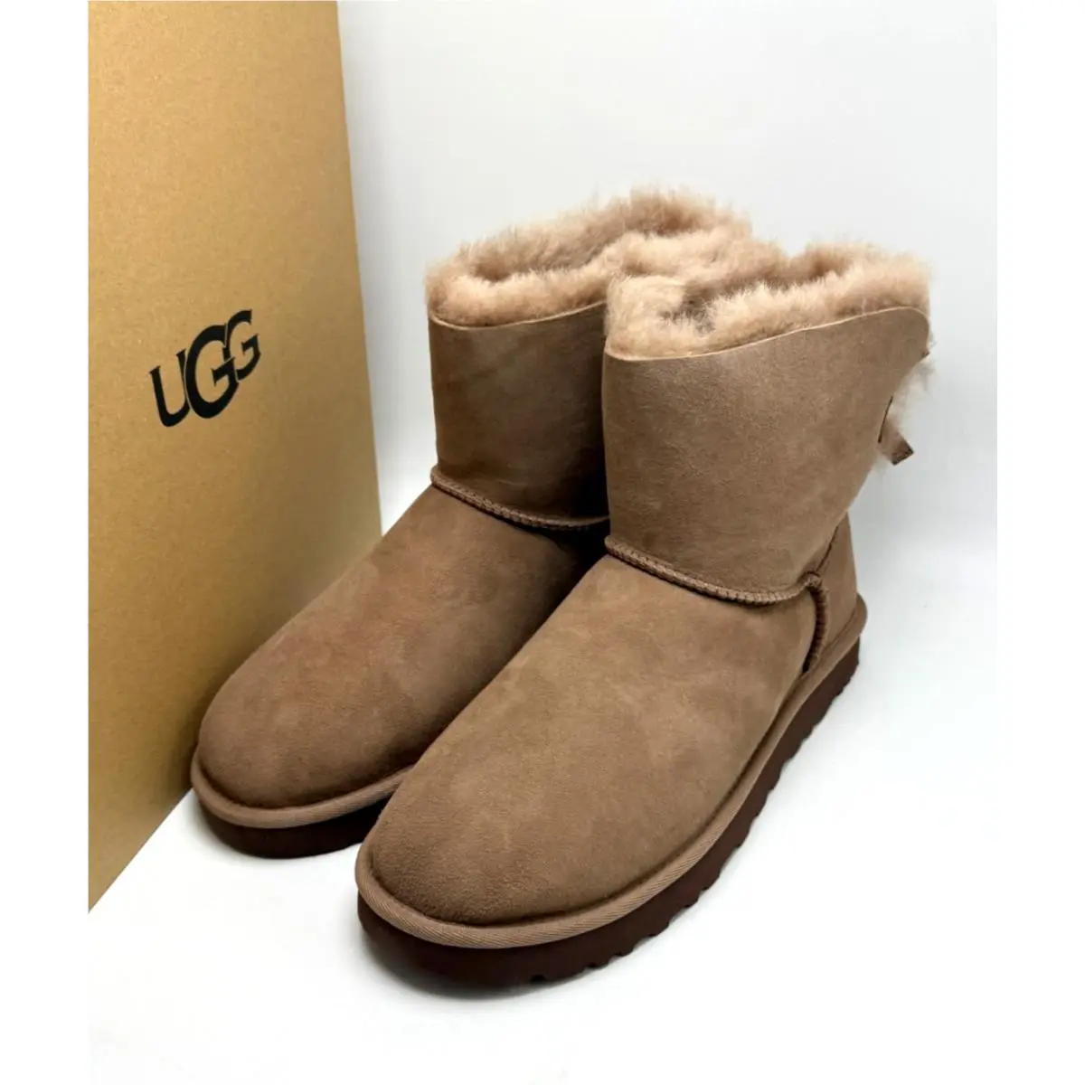 Ugg Mini Bailey Bow II Rocky Oak Women`s 1016501-RYK sz 6-10