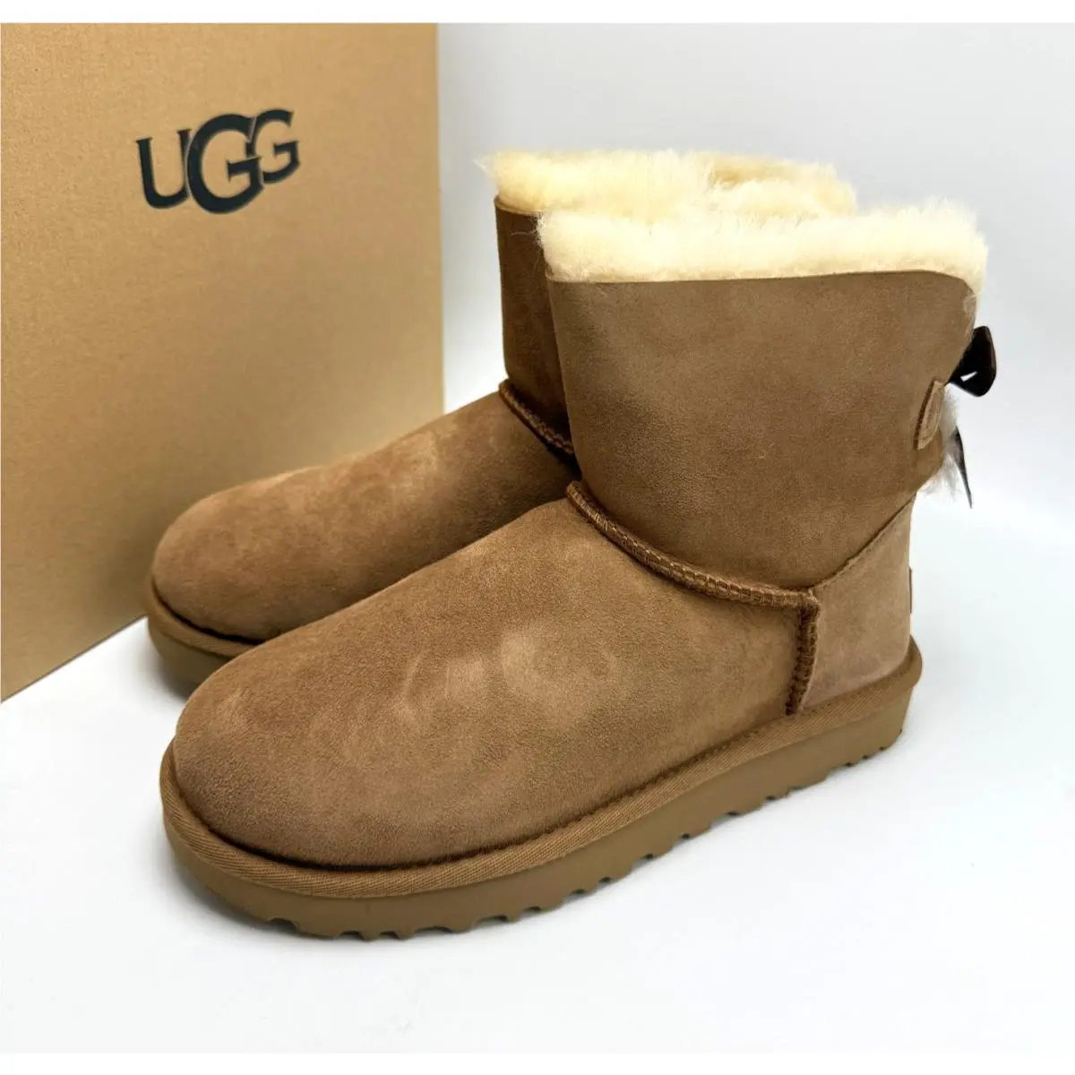 Ugg Mini Bailey Bow II Chestnut Women`s 1016501-CHE sz 6-10