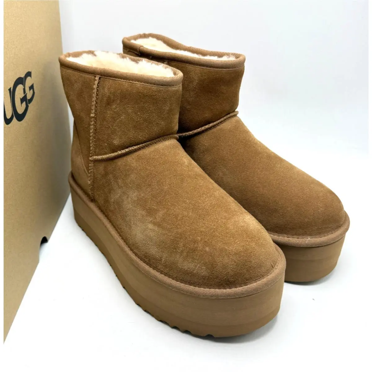 UGG shoes - UGG Classic Mini Platform Boot - 1134991CHE - Chestnut 9