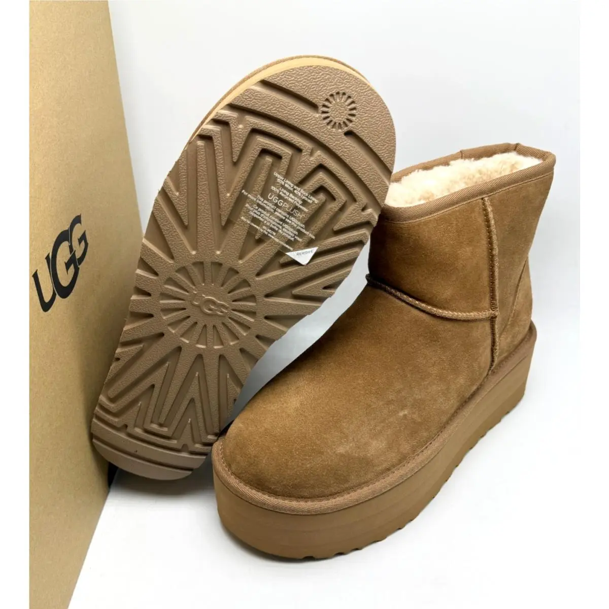 UGG shoes - UGG Classic Mini Platform Boot - 1134991CHE - Chestnut 12