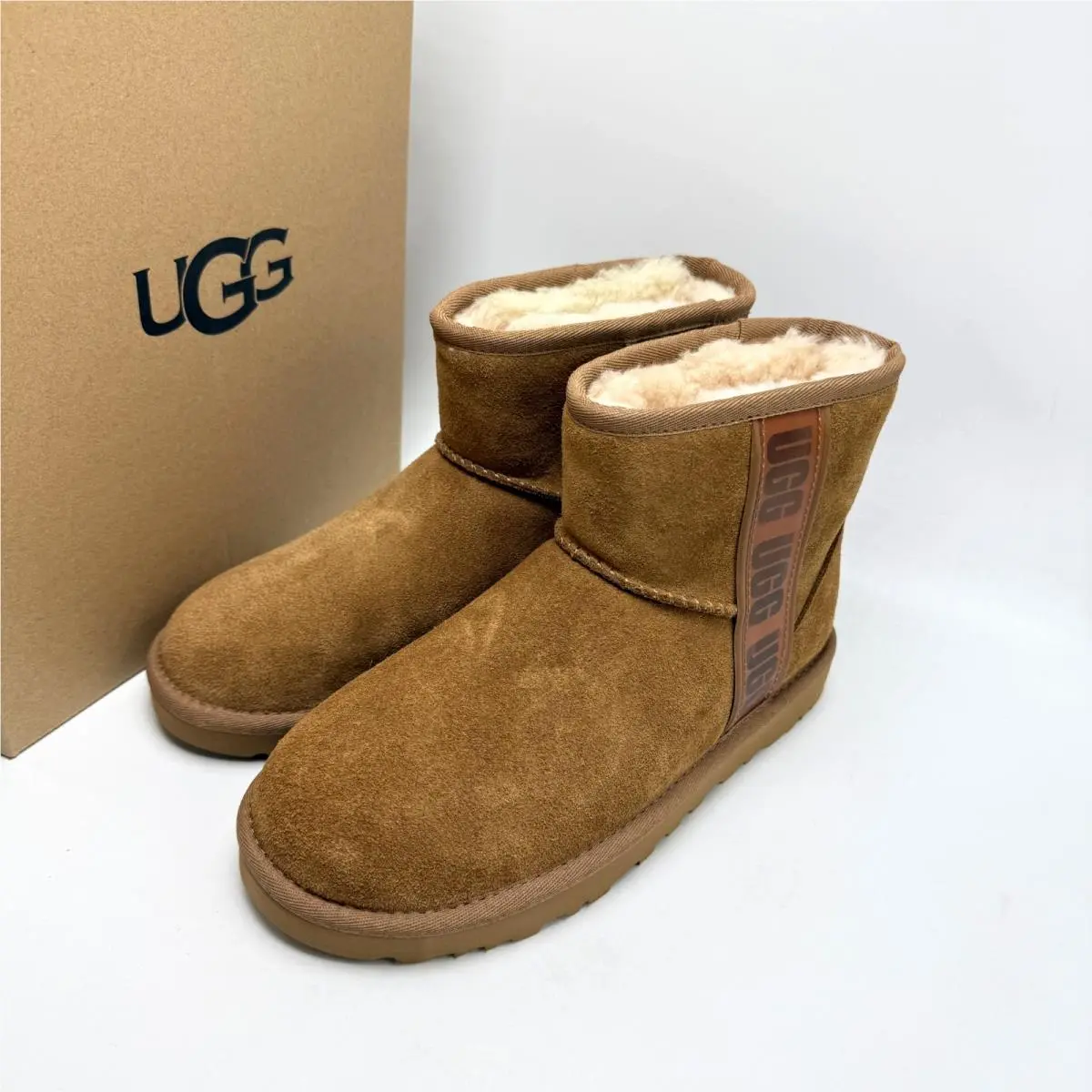 UGG shoes - UGG Classic Mini Side Logo II Boot - 1134962-CHE - Chestnut 5