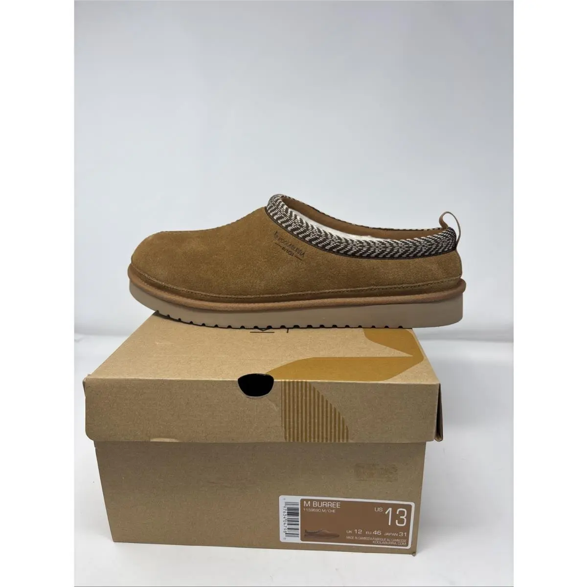 Koolaburra by Ugg Mens Burree Slipper US Sz 13 Brown-suede Cozy Soft