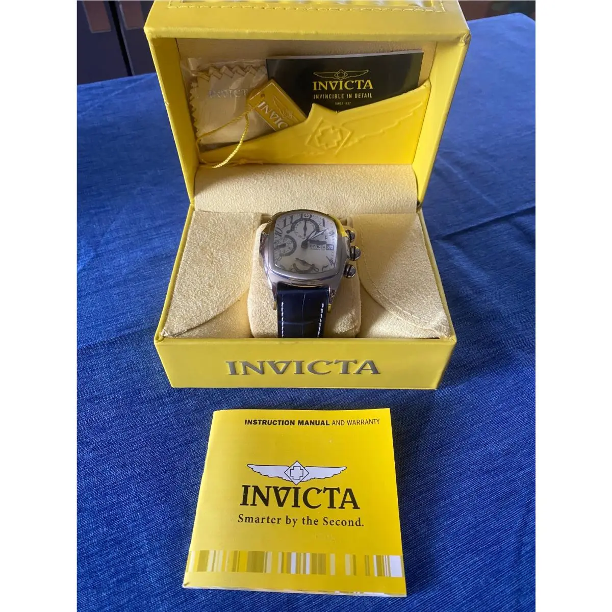 Grand Lupah 2231 Swiss Valjoux 7750 Automatic Chronograph Nos Box Papers by Invicta