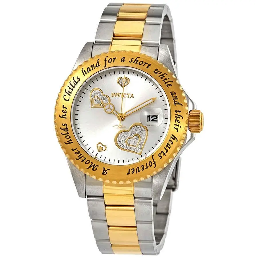 Angel Silver Crystal-set Dial Ladies Watch 14730 by Invicta