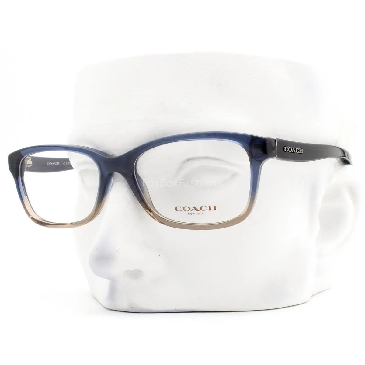 Coach Eyeglasses Glasses HC6089 5474 Shimmery Blue to Taupe Gradient 51mm W/case