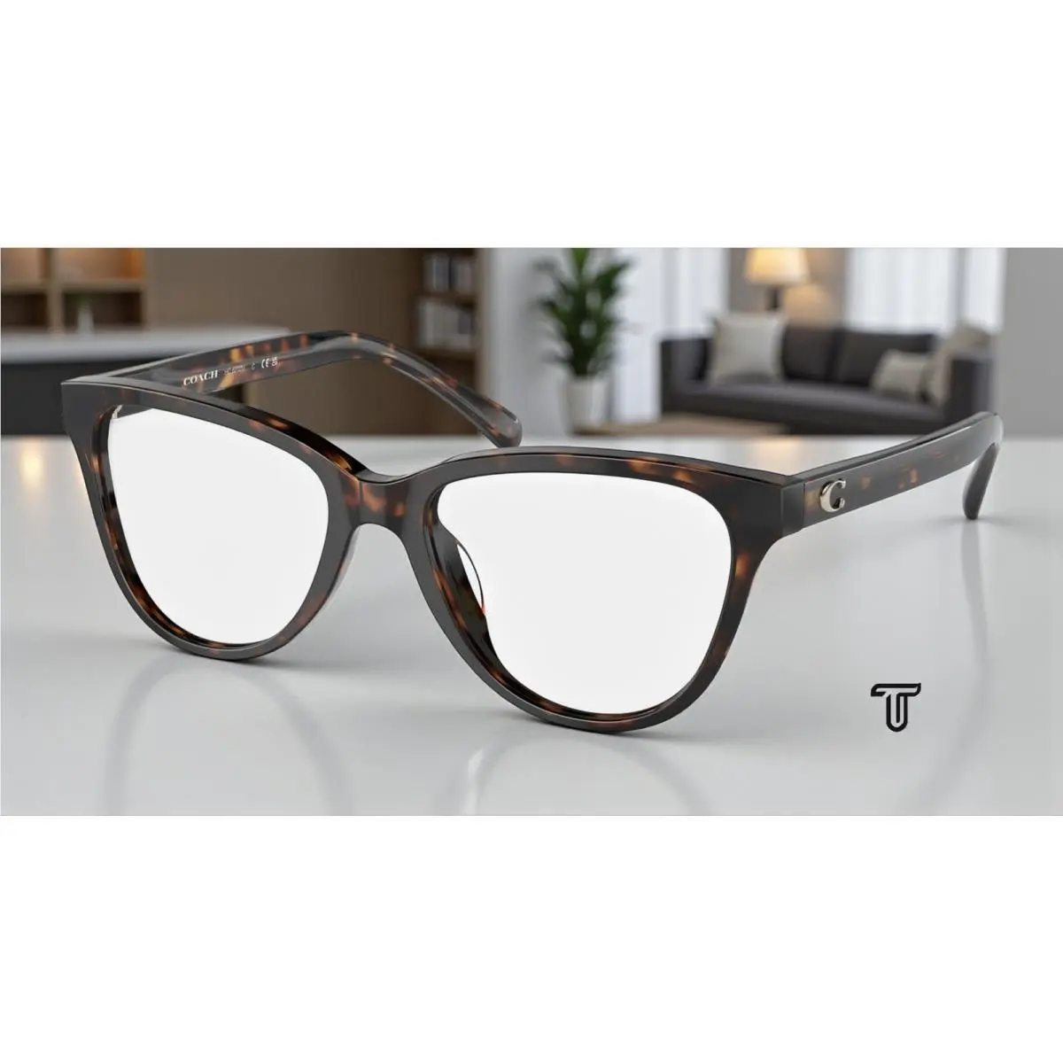 Coach HC6202U 5120 Dark Tortoise Demo Lens 52 mm Women`s Eyeglasses