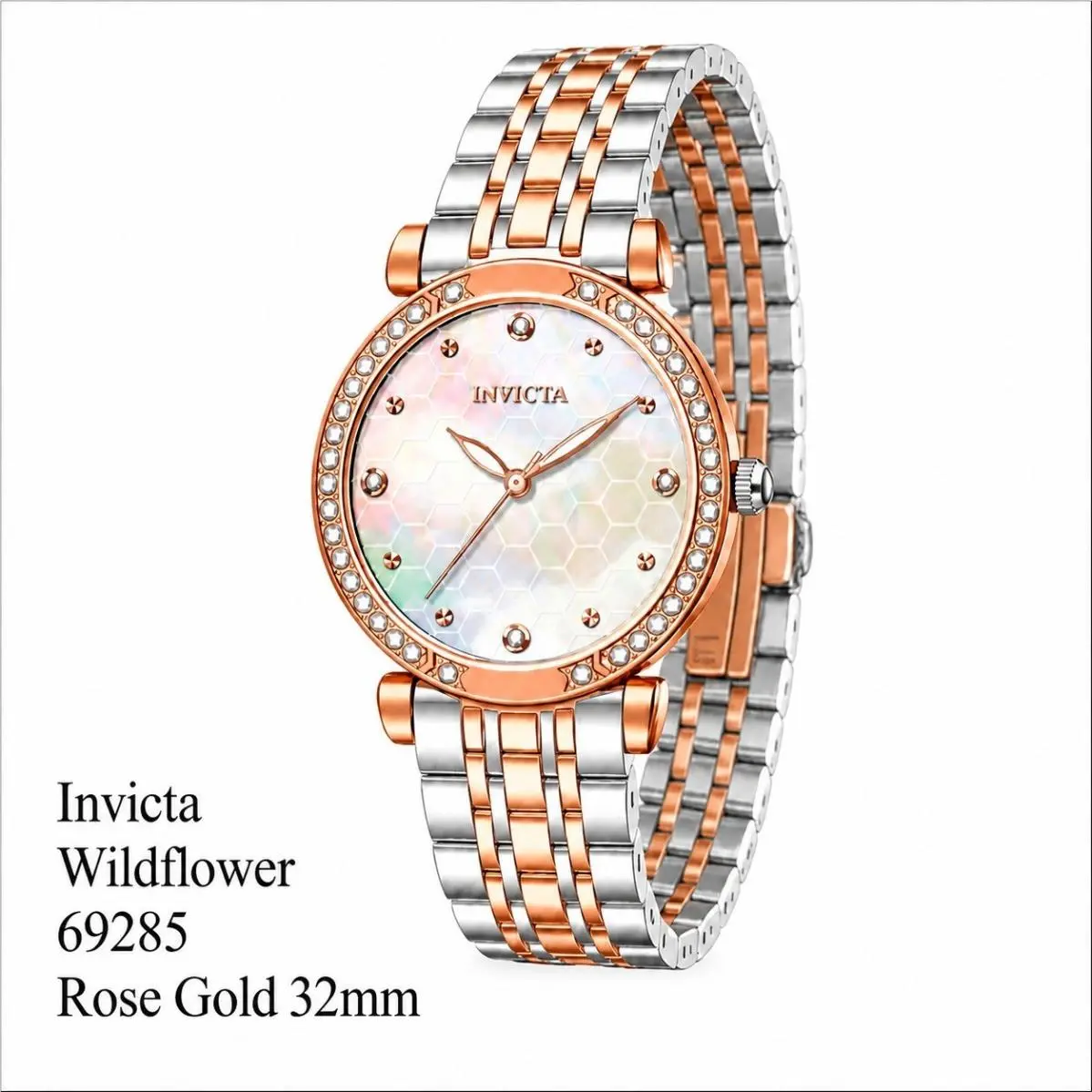 Wildflower Women`s Watch - 32mm Rose Gold Steel 69285 0491 by Invicta