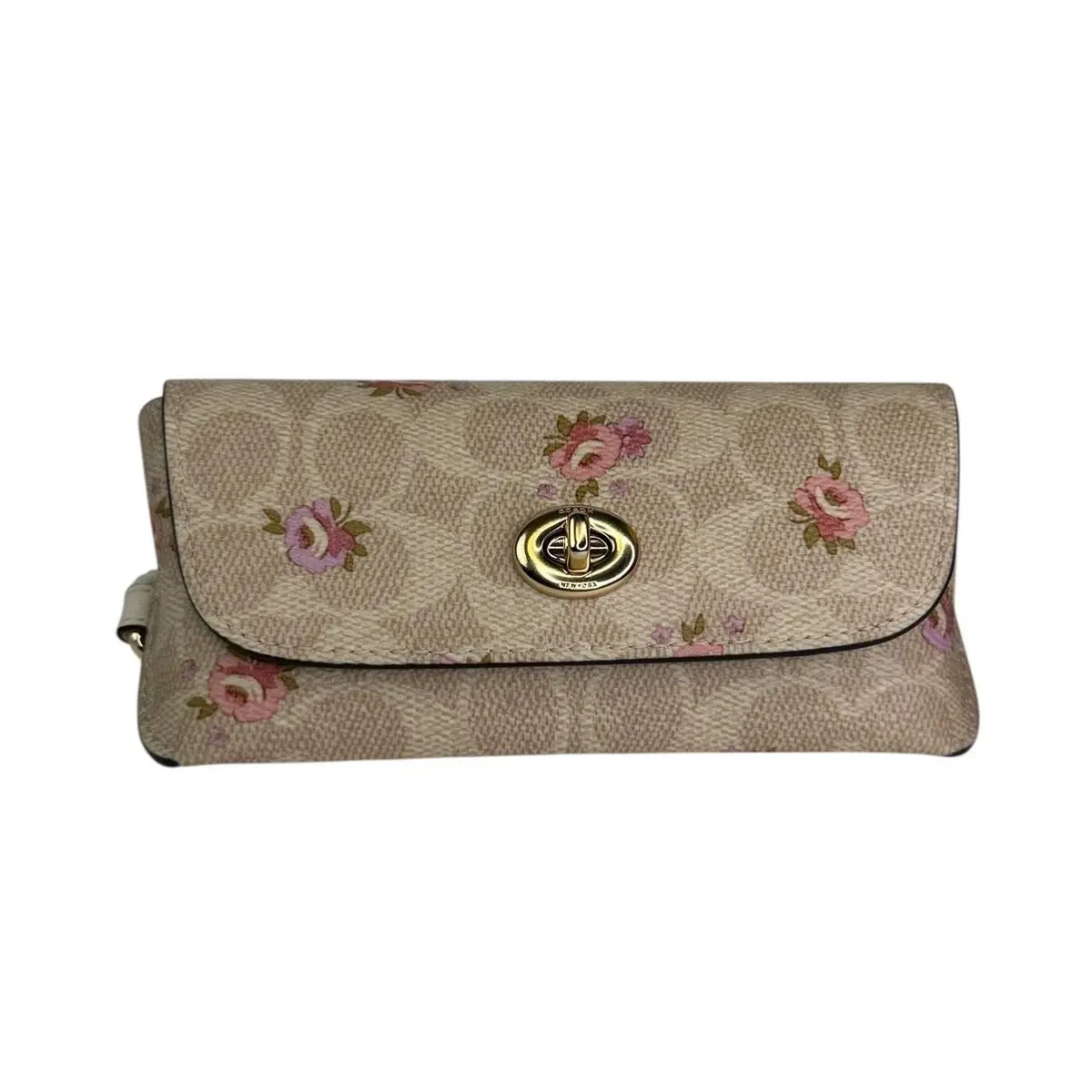 Coach Sunglass Case In Signature Canvas with Floral Print