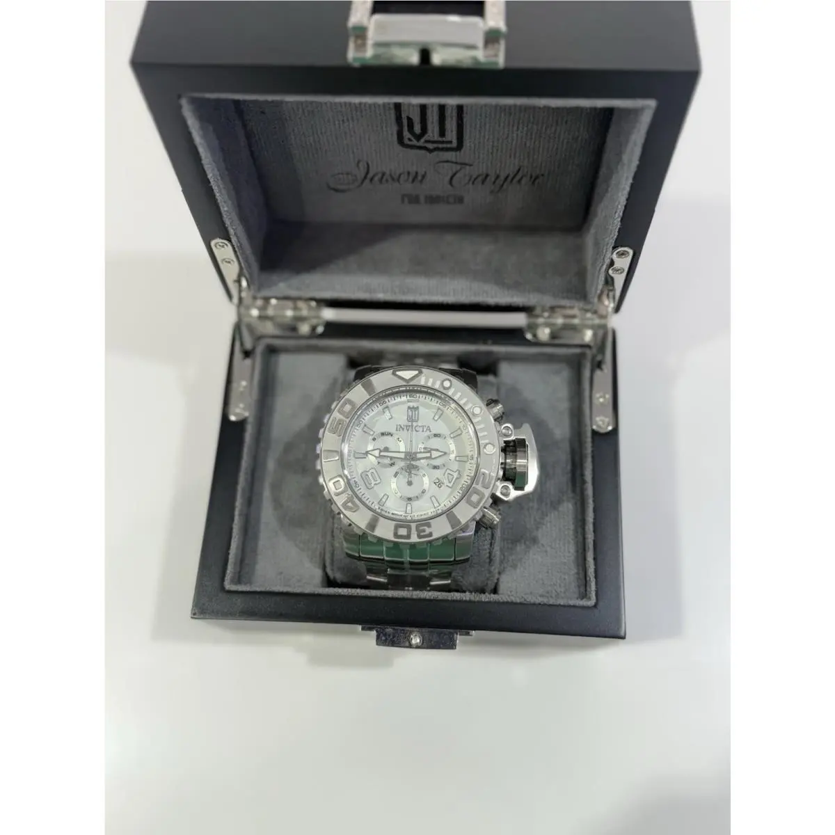 Reserve Jason Taylor LE /99 White Mop Dial 58MM Men’s Watch by Invicta