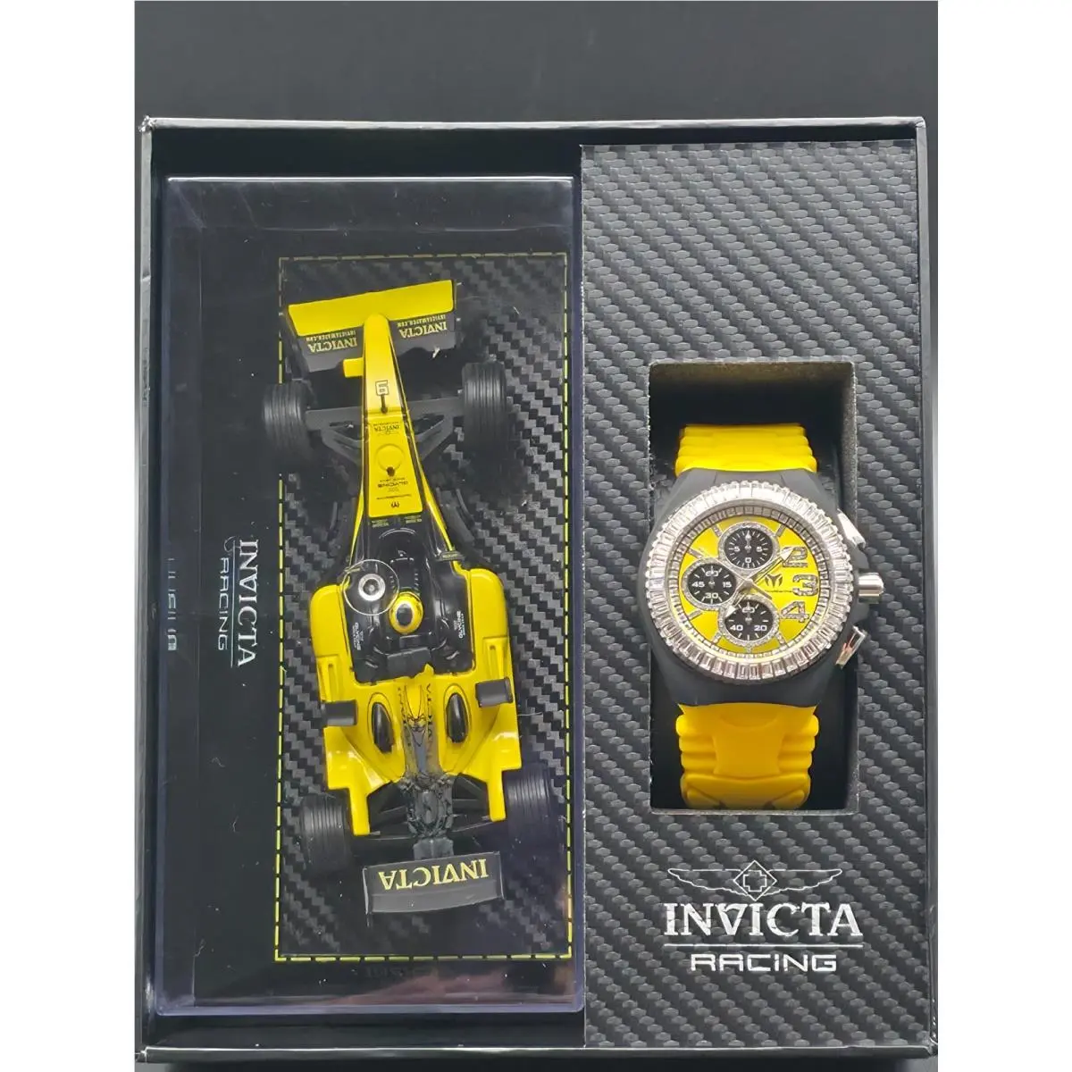 Invicta Special Edition Racing Car W/technomarine Men`s Watch 45mm Bundle Yellow