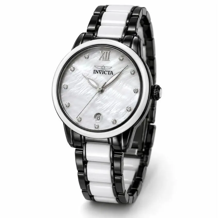 Celestial Women`s 34.7mm Black White Watch 70342 White Jewels Dial by Invicta