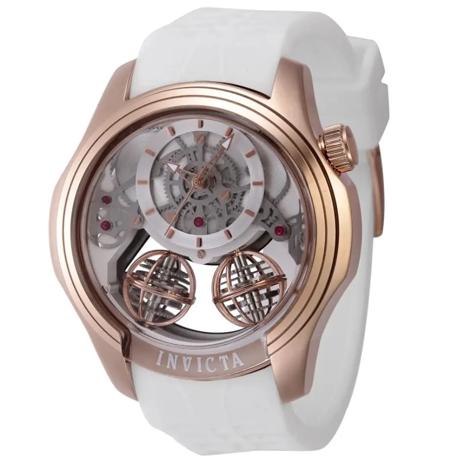 Invicta Specialty Twin-axis Men`s 46mm Quartz Watch Rose Gold Skeleton 47376