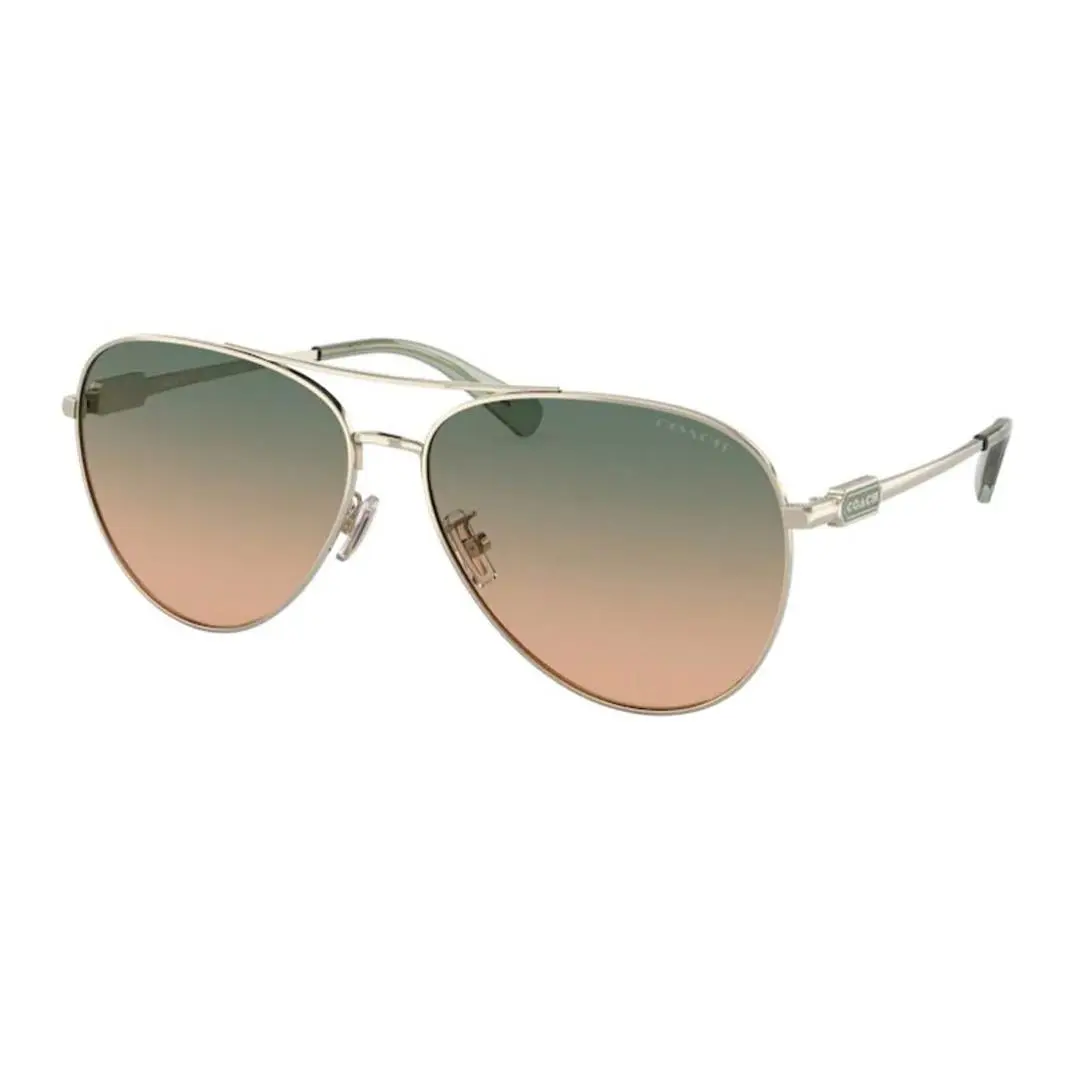 Coach HC7140 900513 61 Sunglasses Women`s Gold/grey Gradient 61mm