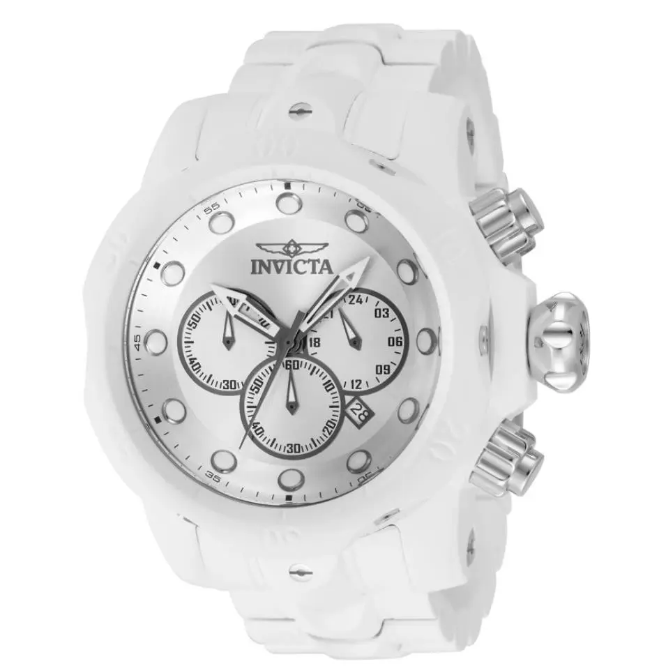 Invicta Venom Phantom Men`s 54mm Silver Dial White Chronograph Watch 48224