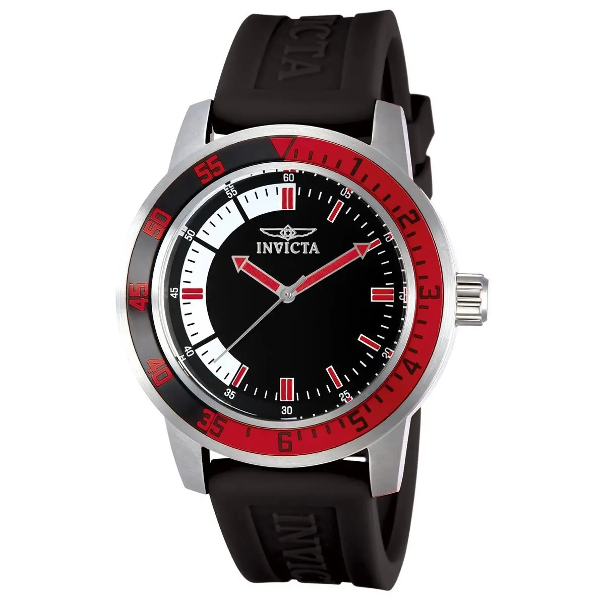 Invicta Specialty Mens Quartz Steel Analog Watch - 45mm Black/red