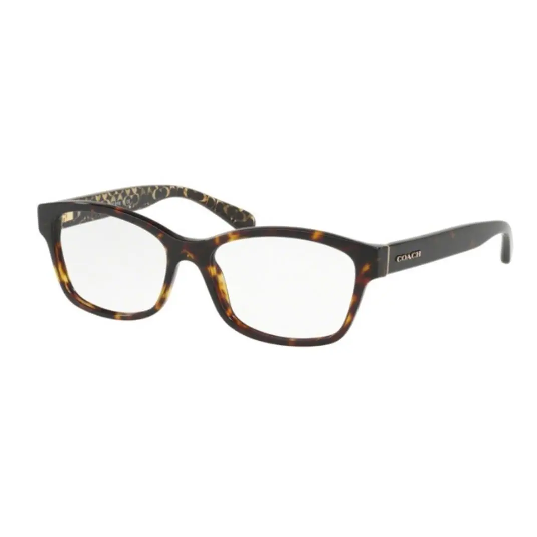 HC6116 5507 54 Dark Tortoise Womens Rectangle Eyeglasses 54-16-135 B:37 by Coach