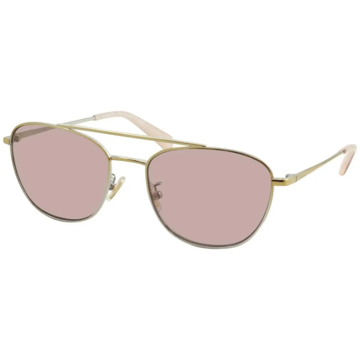 Coach Women`s HC7107 HC/7107 9338AL Shiny Rose Gold/silver Sunglasses 55mm