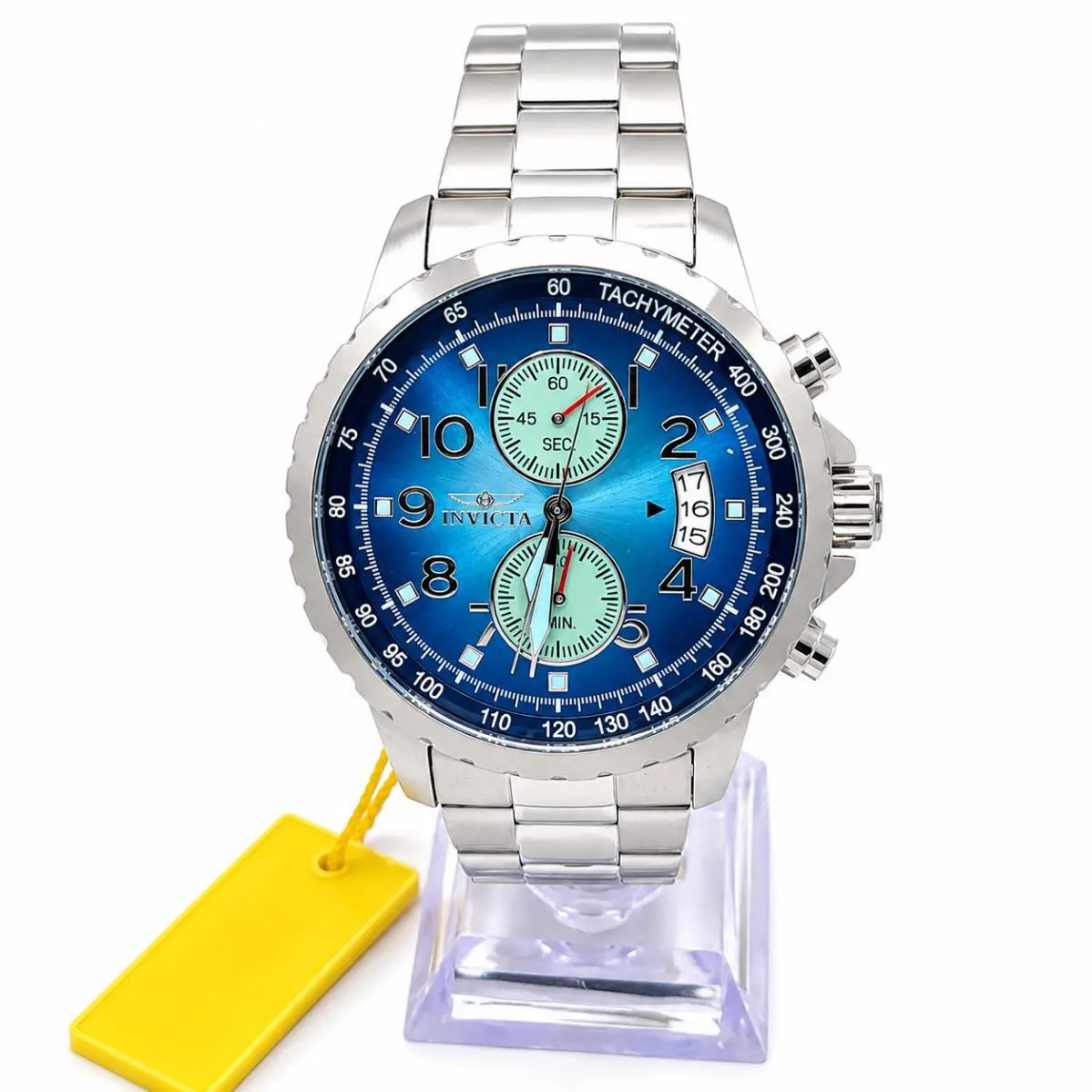 Invicta Specialty Altoris 50689 Men`s Watch Blue Dial Steel 45mm Chronograph