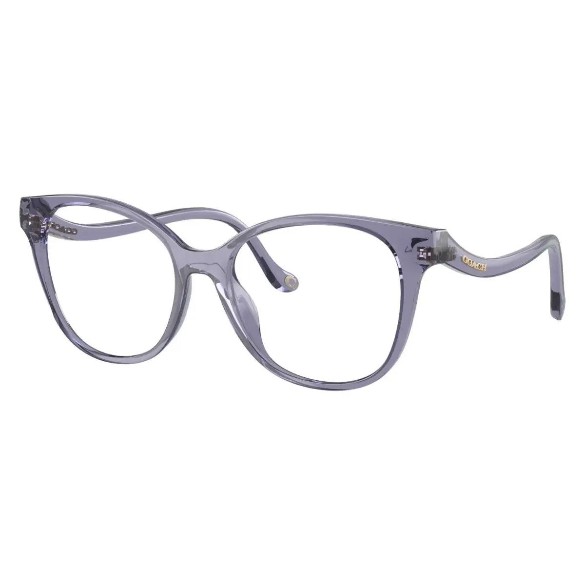 Coach HC6218 5568 Eyeglasses Frame Women`s Transparent Violet Full Rim 54-17-145