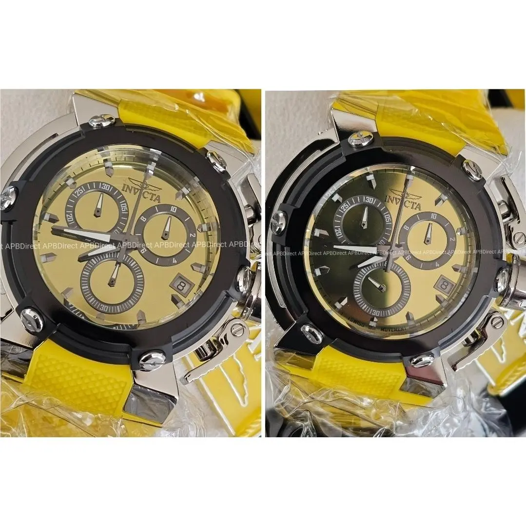 Invicta X-wing - Swiss Eta G10.212 Coalition Forces Mirrored Yellow Mens Watch