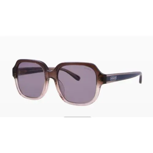Coach HC8335F 56781A 56 Brown Blue Fade Clear Sunglasses