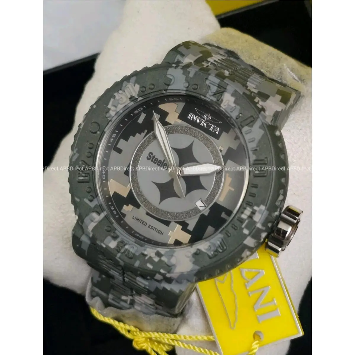 Invicta - Nfl - Steelers - Hydroplated Digi Camo Limited Ed Pro Diver Mens Watch