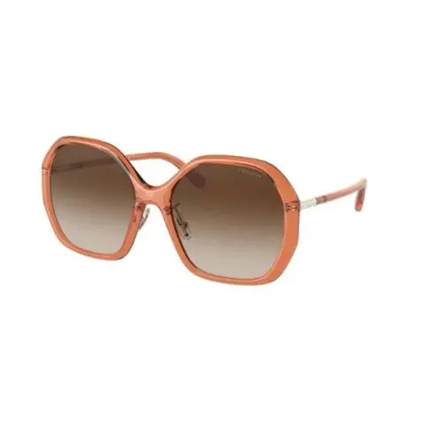 Coach HC8343 57001357 Sunglasses Transparent Amber 57mm Women