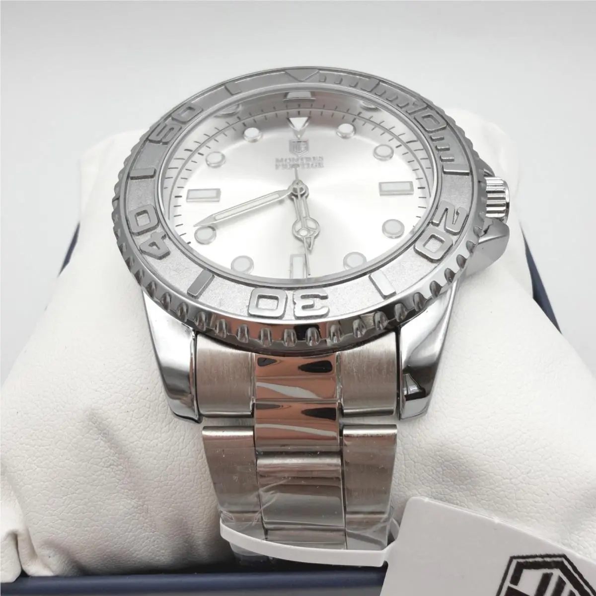 Montres Prestige x Invicta Men`s Submariner Silver Stainless Steel Watch XL